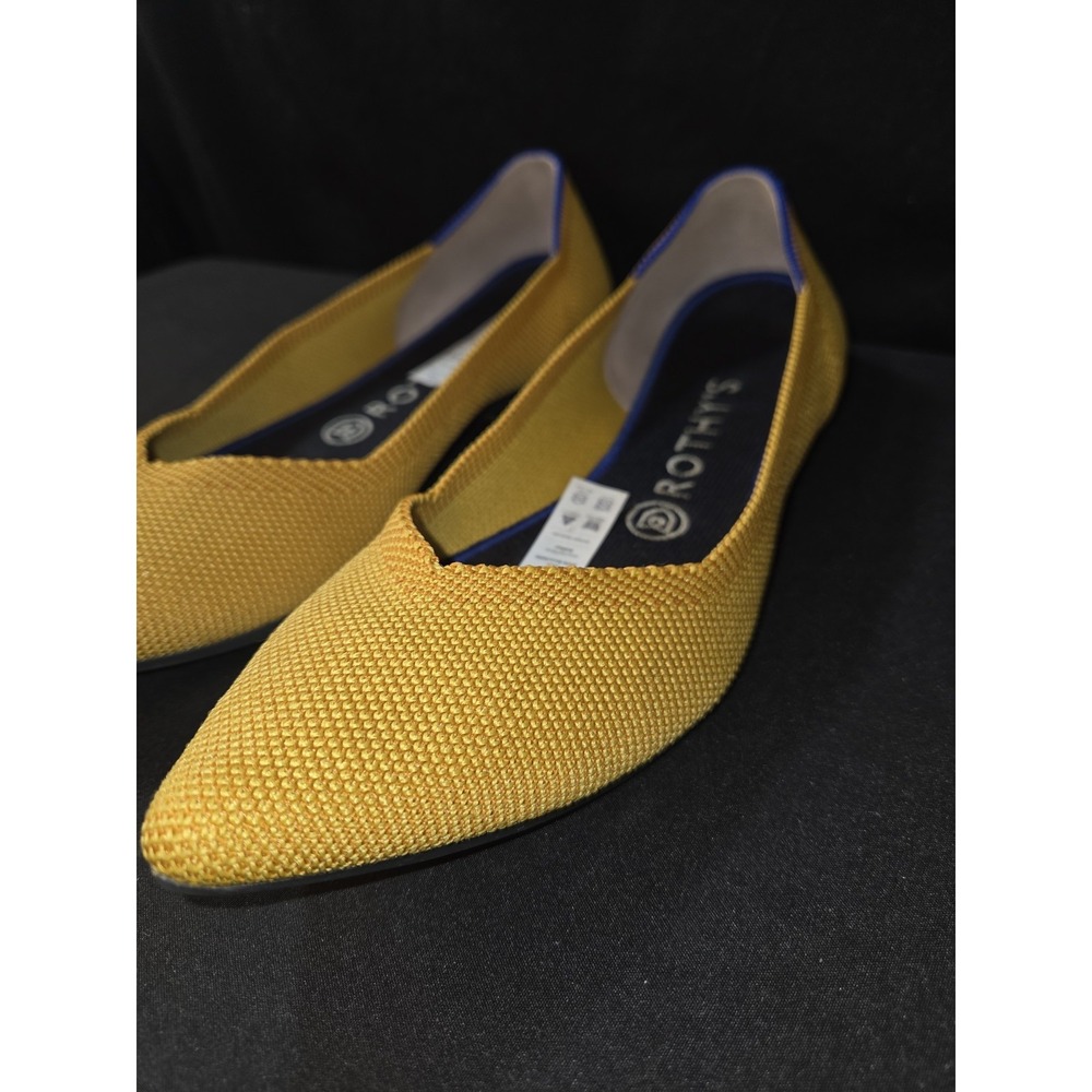 Rothy's Women's Mustard Pointed Knit Flats